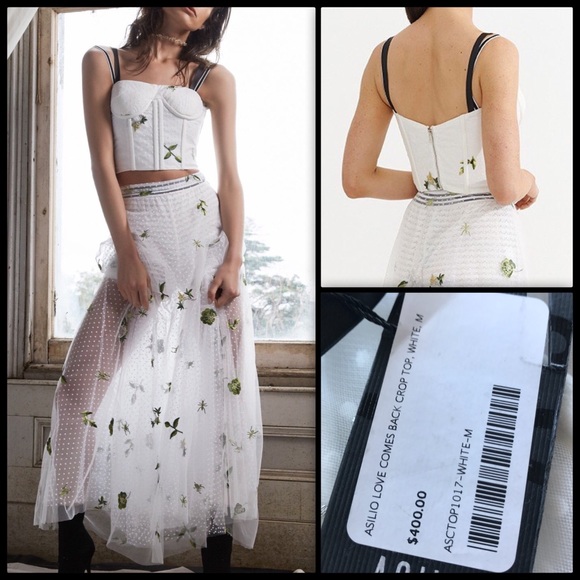 ASILIO 🍃 Love Comes Back Bustier Crop NWT - Picture 3 of 6